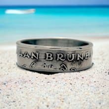 Brunei Coin Ring 20 sen 1993-2016, Coin Ring Brunei, Brunei Man Ring, Coin Ring