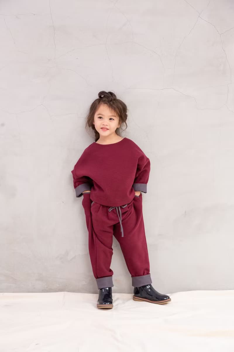 葛爾翻袖配色上衣