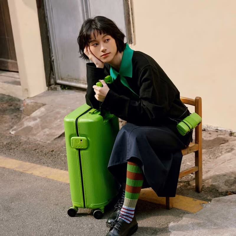 ITO 冷血綠 PISTACHIO 2 STRIPED 開心果抗菌行李箱登機托運箱