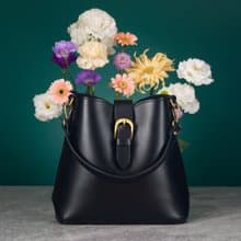 劍橋水桶包-黑色 禮物 肩背 斜背 復古 皮革 手工 手作 bucket