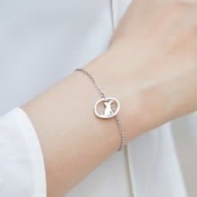 伸小手的貓手鍊 - 貓咪小印章系列-抗敏醫療鋼