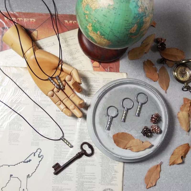 自體發光氚管鑰匙圈(3色)