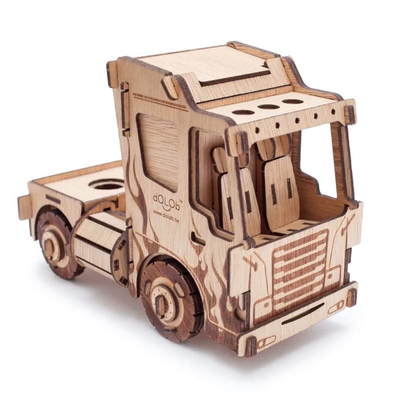 dOLOb-DIY木質-連結貨櫃車2件特惠組-耶誕交換禮物