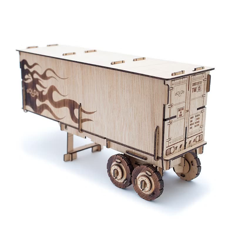 dOLOb-DIY木質-連結貨櫃車2件特惠組-耶誕交換禮物