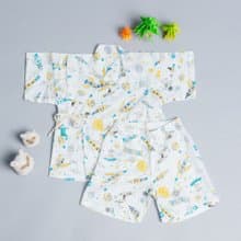 甚平和服-自然11 睡衣 嬰兒 包屁衣  連身褲 抓周 新生兒bb衫
