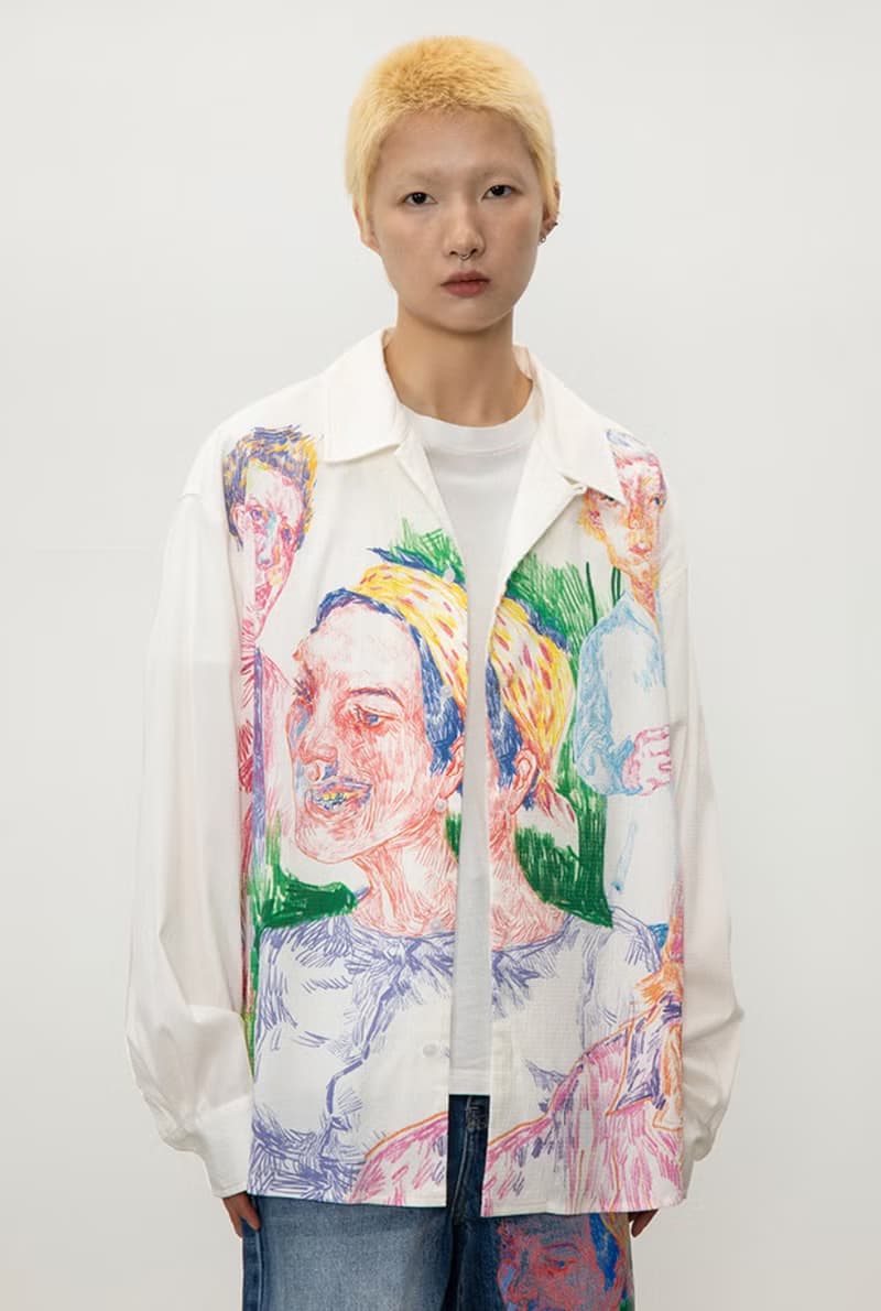 Portrait Painting Shirt 群眾人像插畫襯衫 無性別穿搭