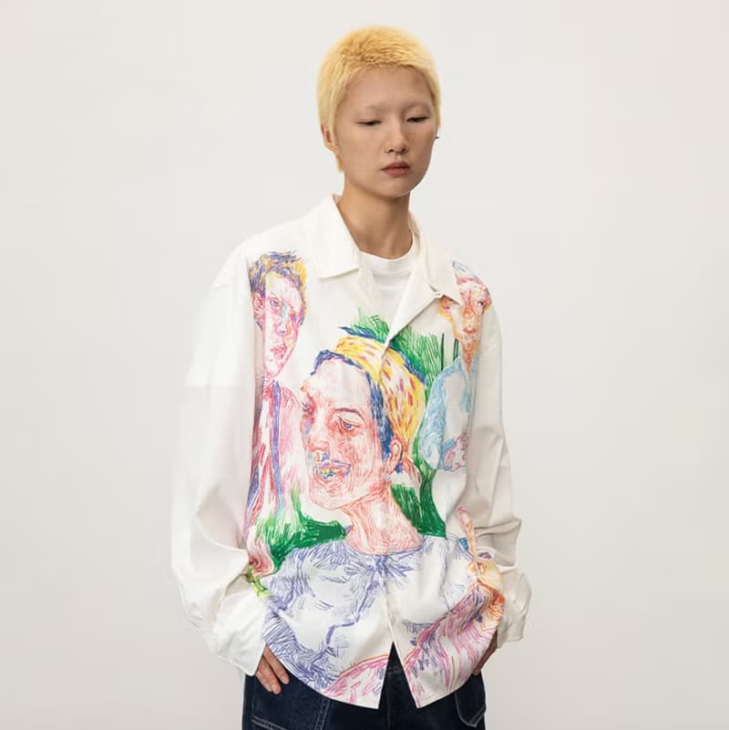 Portrait Painting Shirt 群眾人像插畫襯衫 無性別穿搭