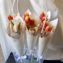 雙朵鬱金香甜筒鮮花束 僅限雙北快遞