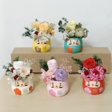 【DIY材料包】連繩|達摩|青龍永生花  蛇年開運小物開幕貓之日