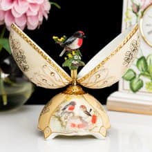 歡樂頌 林間之歌 Bradford 繁花雀鳥彩繪瓷蛋音樂鈴 送禮逸品