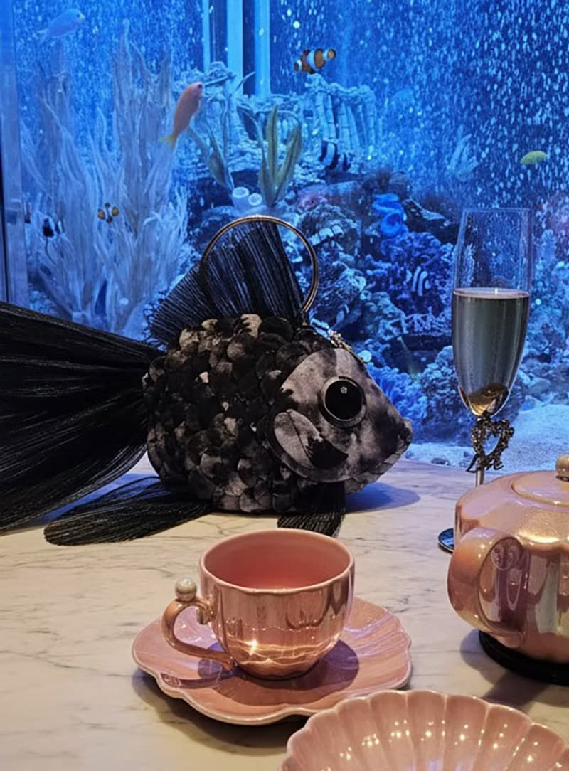 金魚包 3way斜背包 單肩背包 側背包 手提包 手工 星辰黑