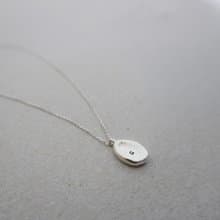 Initial Signet Necklace | 字母圖章純銀項鍊