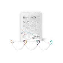 藍鷹牌 N95醫用立體型成人口罩 極簡白系列A款 三色綜合 30片x1盒