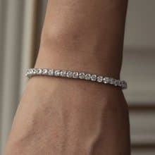 Wbj 4mm網球手鏈 滿鑽手鍊 手環