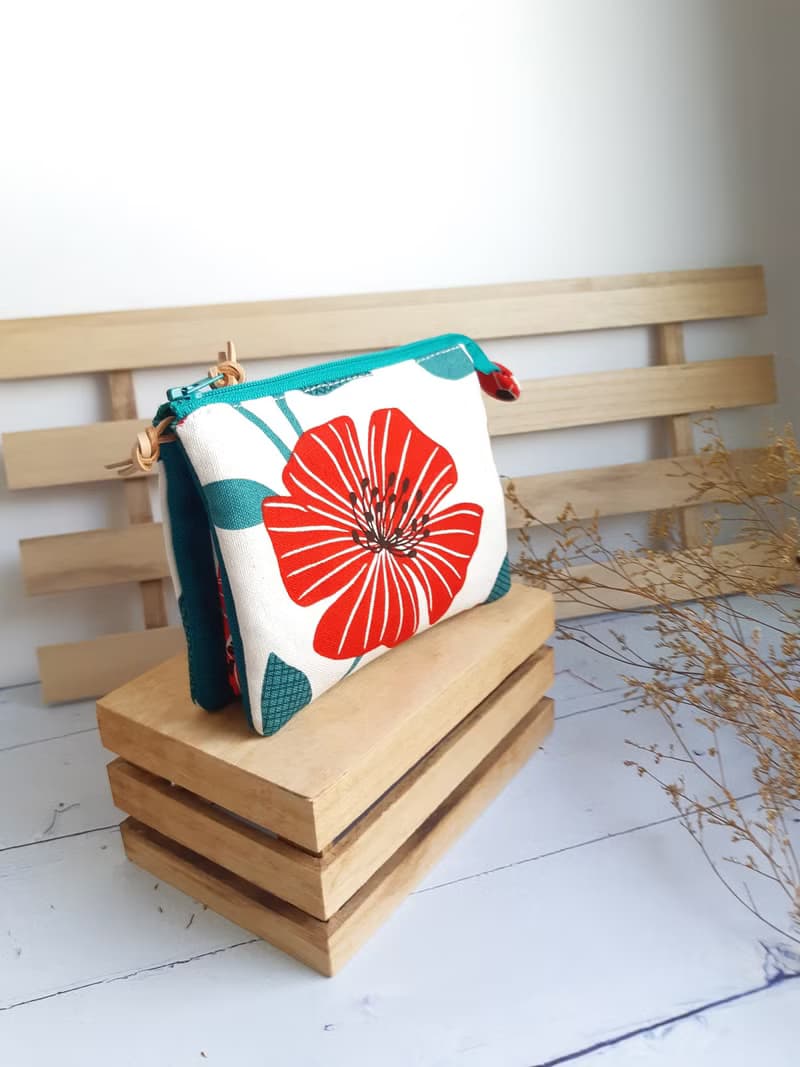 扶桑花女孩五層包 日本棉布 母親節 收納  生日 交換禮物