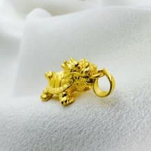 金龍財富之龜_龍龜_黃金9999_金飾_墜飾_擺件_招財_迎福