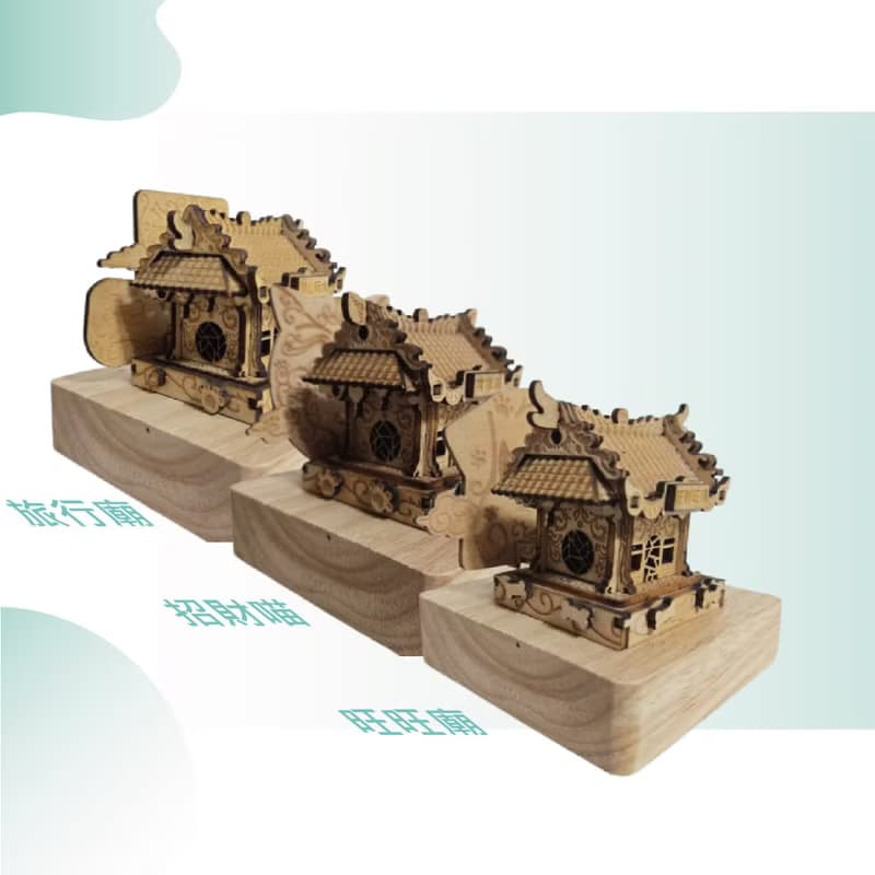 中式 廟宇 手作模型 迷你建築 雕塑 展示模型 Miniature Shrine