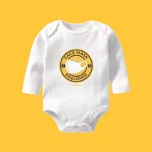 勤洗手 戴口罩 長袖包屁衣 白 中文版/英文版