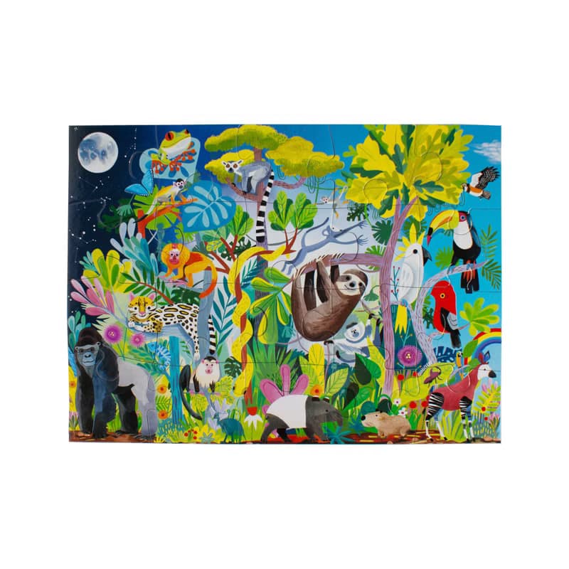 eeBoo 20片拼圖 - 雨林生命 Rainforest Life 20 Piece Puzzle