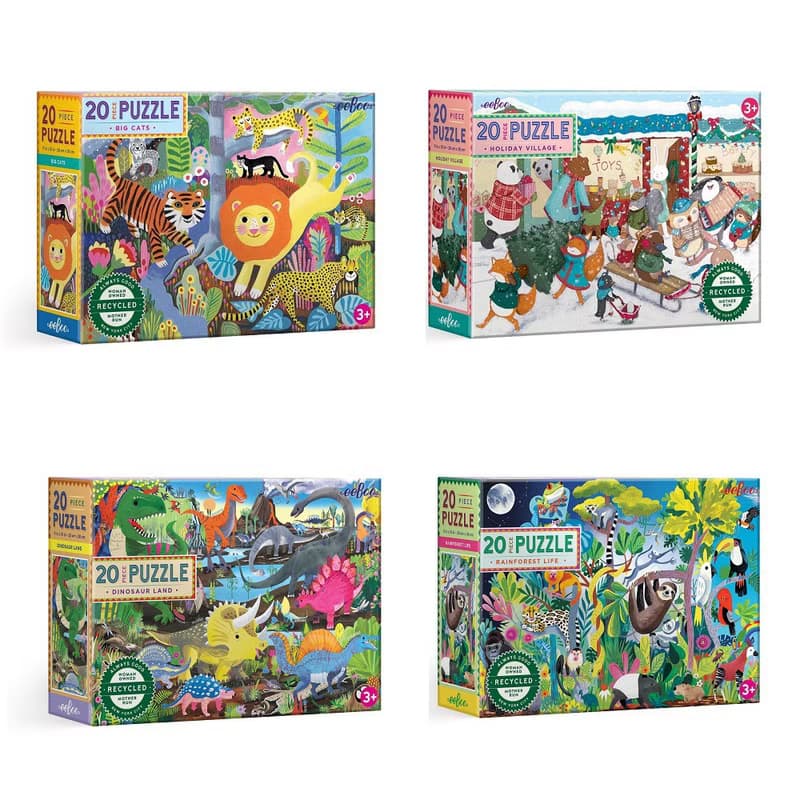 eeBoo 20片拼圖 - 雨林生命 Rainforest Life 20 Piece Puzzle