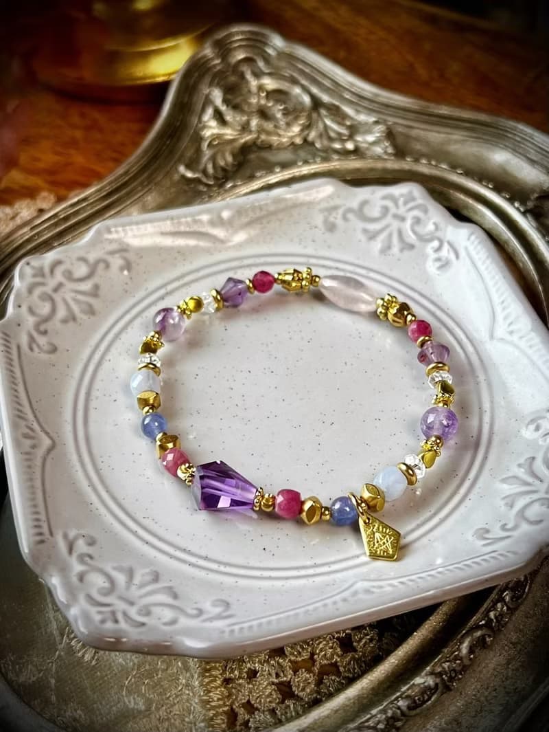 -薇薇安小姐-天然水晶手鏈/黃銅手鍊