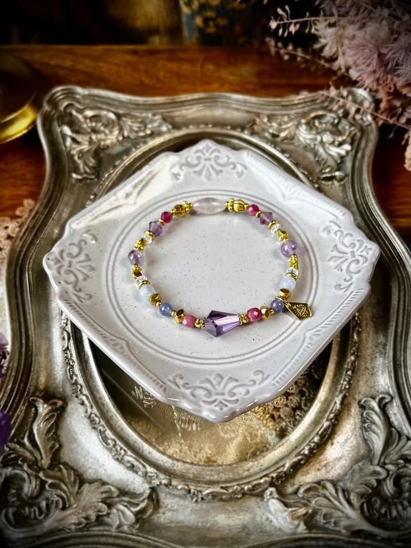 -薇薇安小姐-天然水晶手鏈/黃銅手鍊