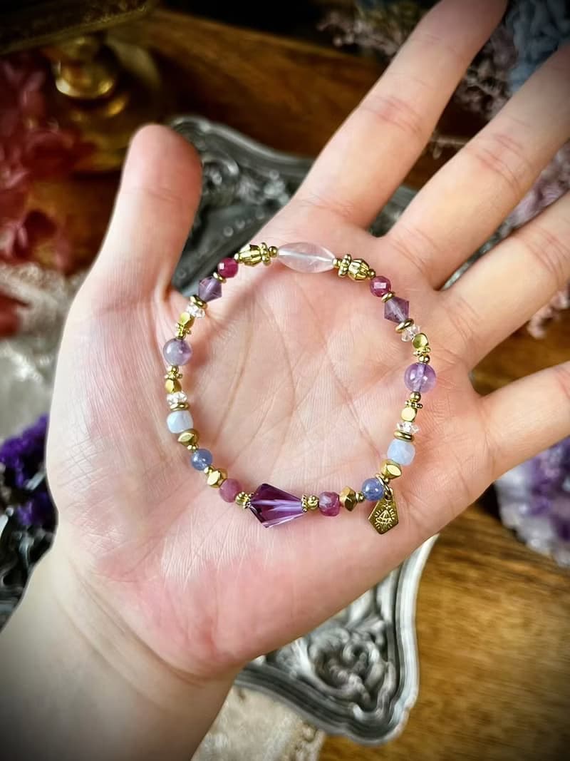 -薇薇安小姐-天然水晶手鏈/黃銅手鍊