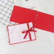 現貨 / A5 質感大理石紅色系手工書 - 活頁式回憶相本 手工相本