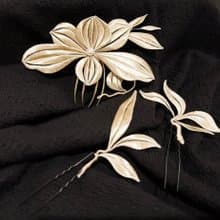 【現貨】歲月鎏金—纏花髮梳&小釵組