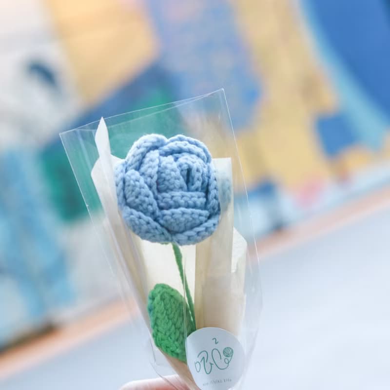 薔薇玫瑰鉤織永生花束 - 單枝