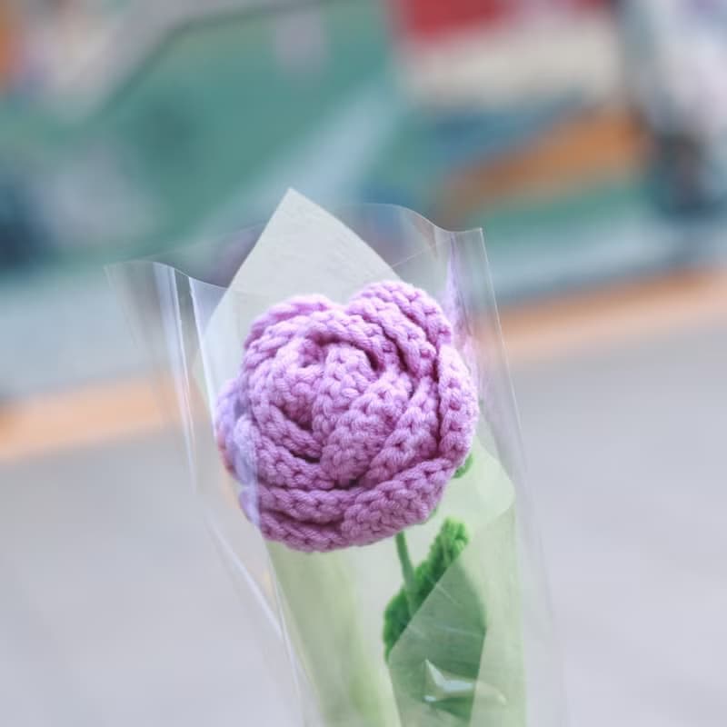 薔薇玫瑰鉤織永生花束 - 單枝