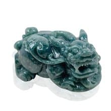 【招財神獸】花青翡翠貔貅擺飾擺件 | 天然緬甸玉翡翠A貨 | 送禮