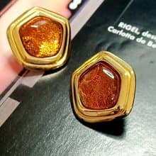 vintage jewelry  AVON  KJL Caprianti 風格 夾式耳環