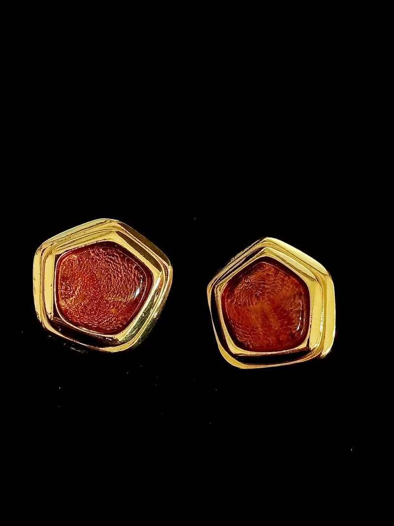 vintage jewelry  AVON  KJL Caprianti 風格 夾式耳環