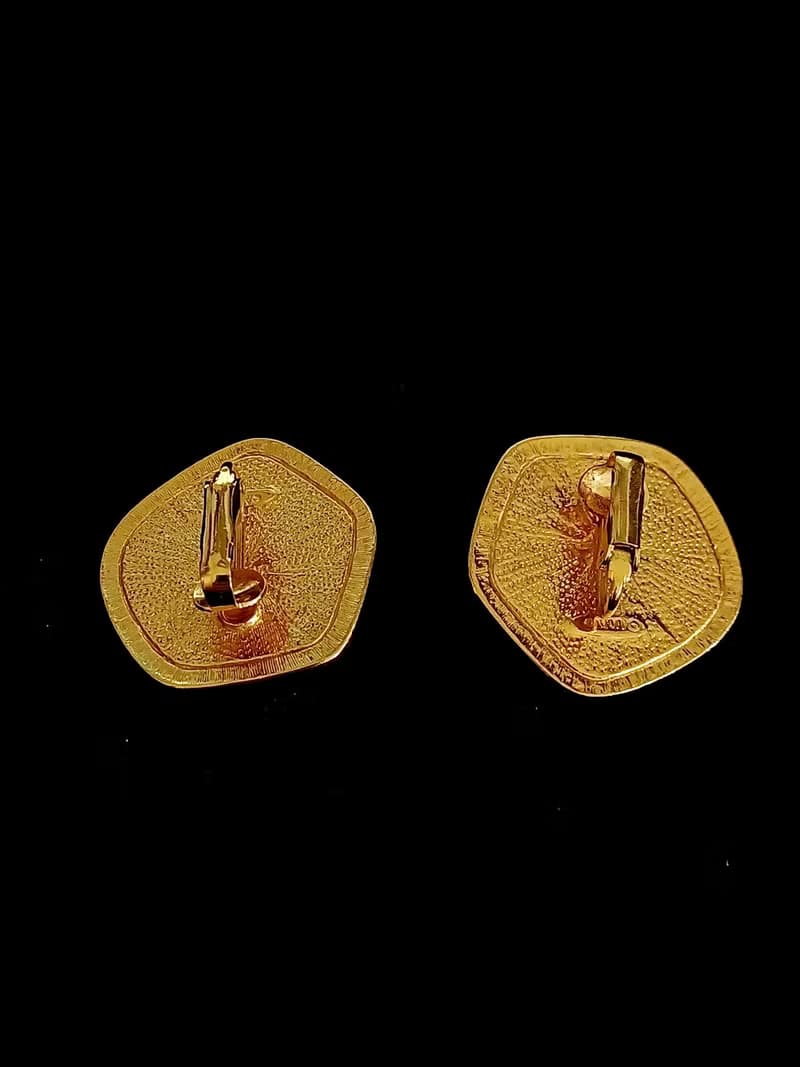 vintage jewelry  AVON  KJL Caprianti 風格 夾式耳環
