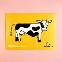 防水貼紙 機車貼紙 行李箱貼紙 乳牛  安全帽貼紙 悠遊卡 牛 細胞