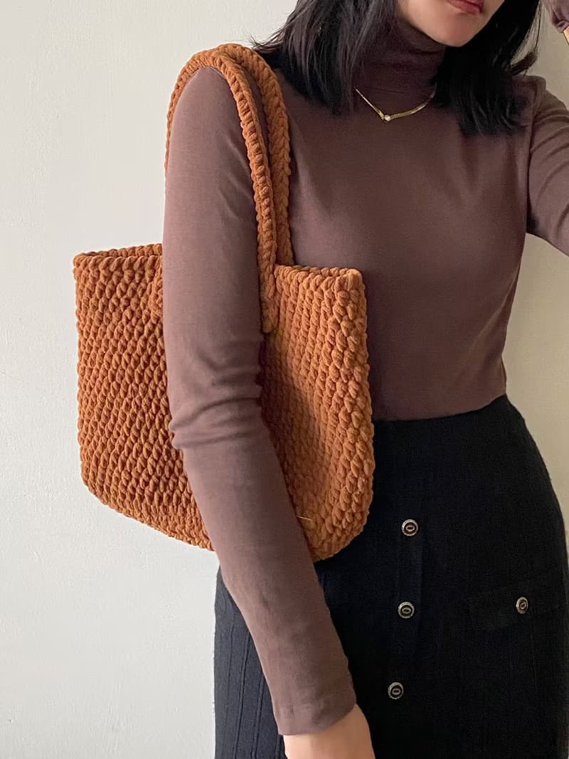 巧克力棉花糖托特包 bahnhof手作