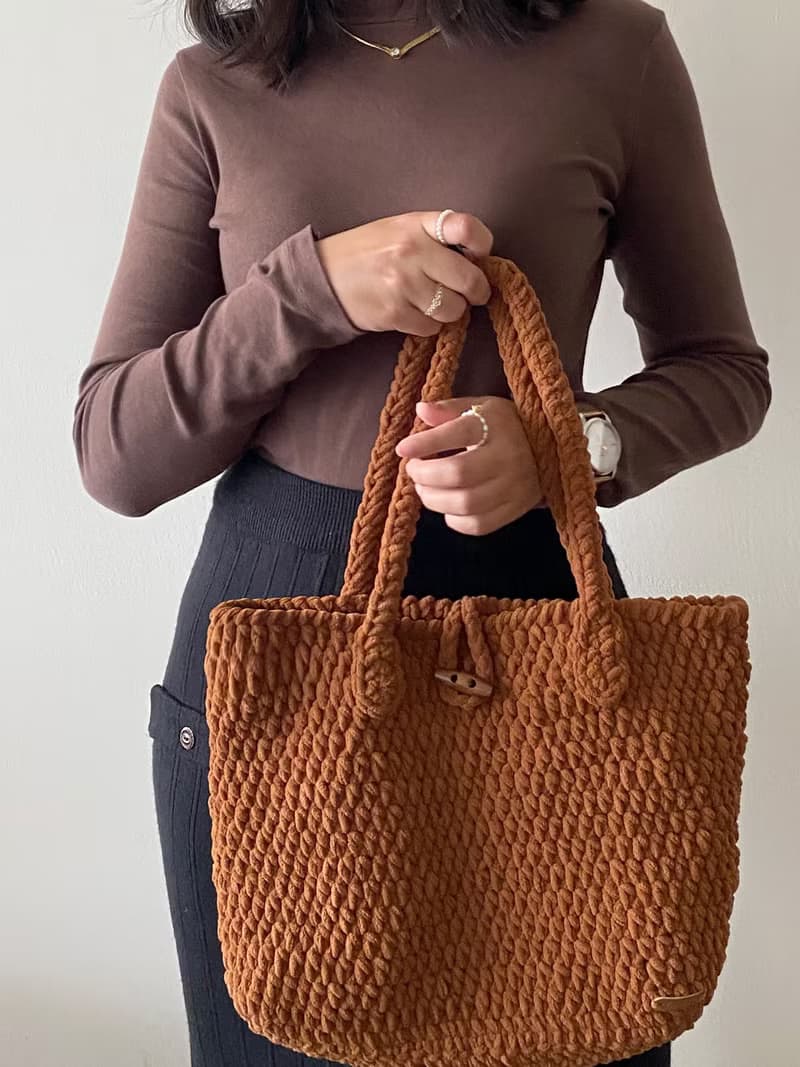 巧克力棉花糖托特包 bahnhof手作