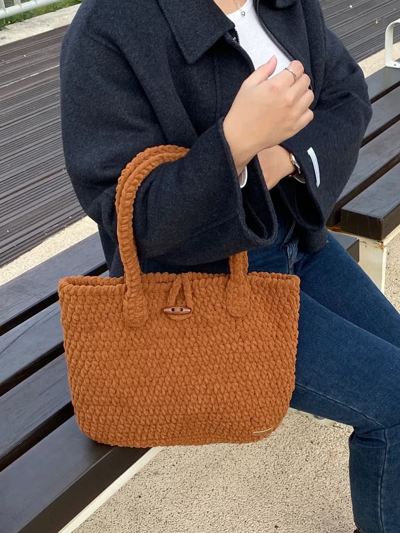 巧克力棉花糖托特包 bahnhof手作