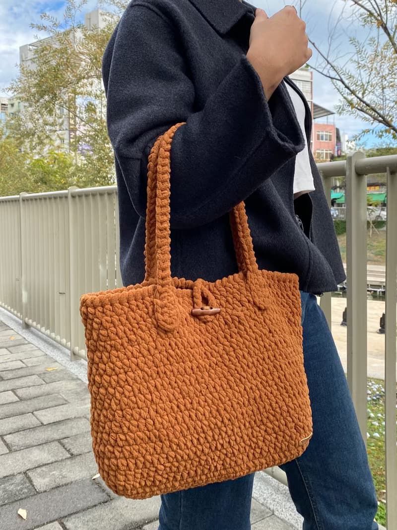 巧克力棉花糖托特包 bahnhof手作