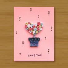 ( 2款供選擇 ) 手工捲紙卡片 _ 愛戀小盆栽 Love You - 情人卡