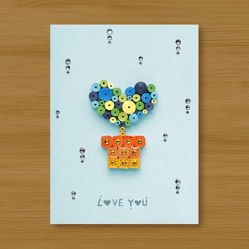 ( 2款供選擇 ) 手工捲紙卡片 _ 愛戀小盆栽 Love You - 情人卡
