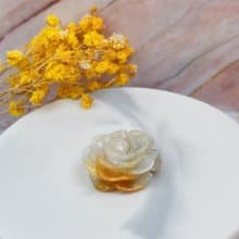 冰飄黃翡翠牡丹花 | 天然緬甸A貨翡翠 | 送禮