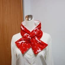 麋鹿 可調式短圍巾.scarf 保暖圍脖 雙面雙色大人.小孩均適