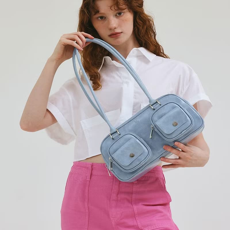 韓國製 MUR Poi 手袋/單肩包/手提袋 (Sky Blue)