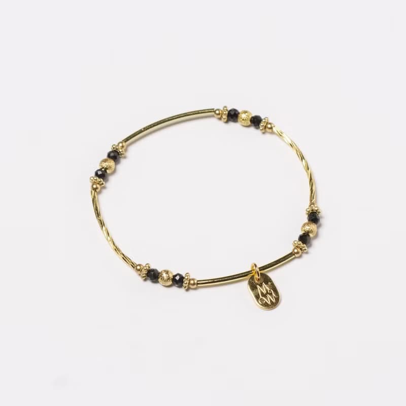 挪威假期  // C1509彩曜石黃銅手鍊