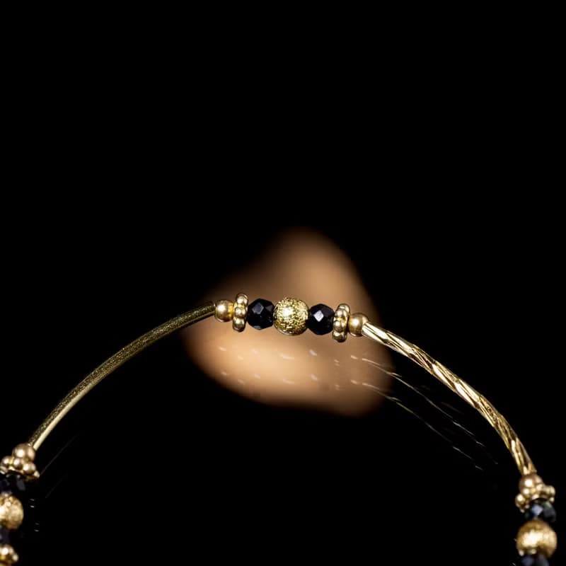 挪威假期  // C1509彩曜石黃銅手鍊