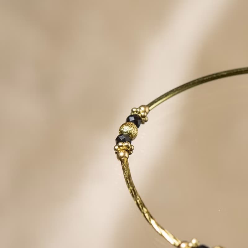 挪威假期  // C1509彩曜石黃銅手鍊