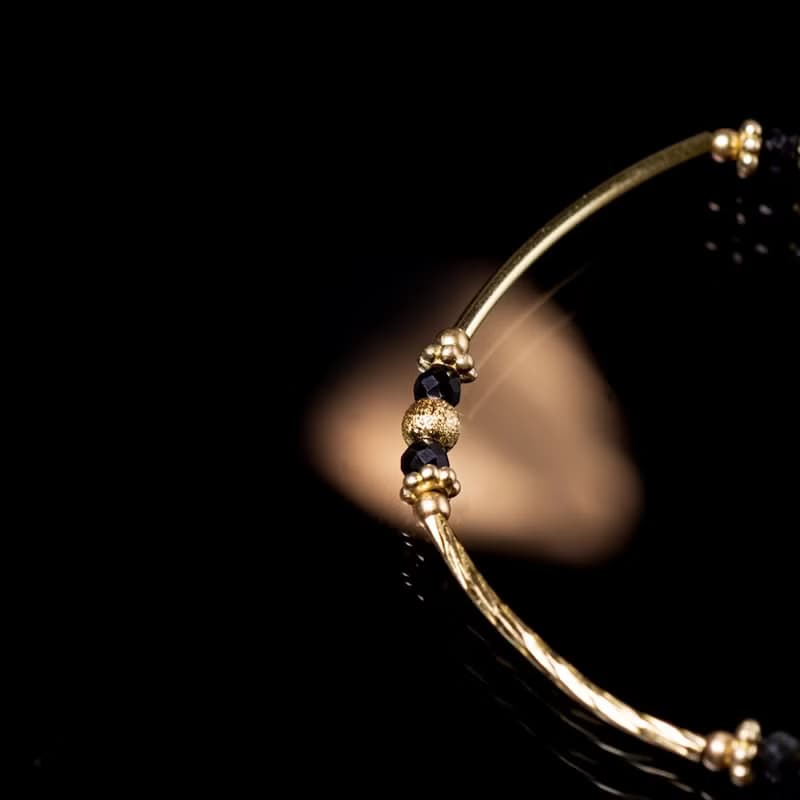 挪威假期  // C1509彩曜石黃銅手鍊