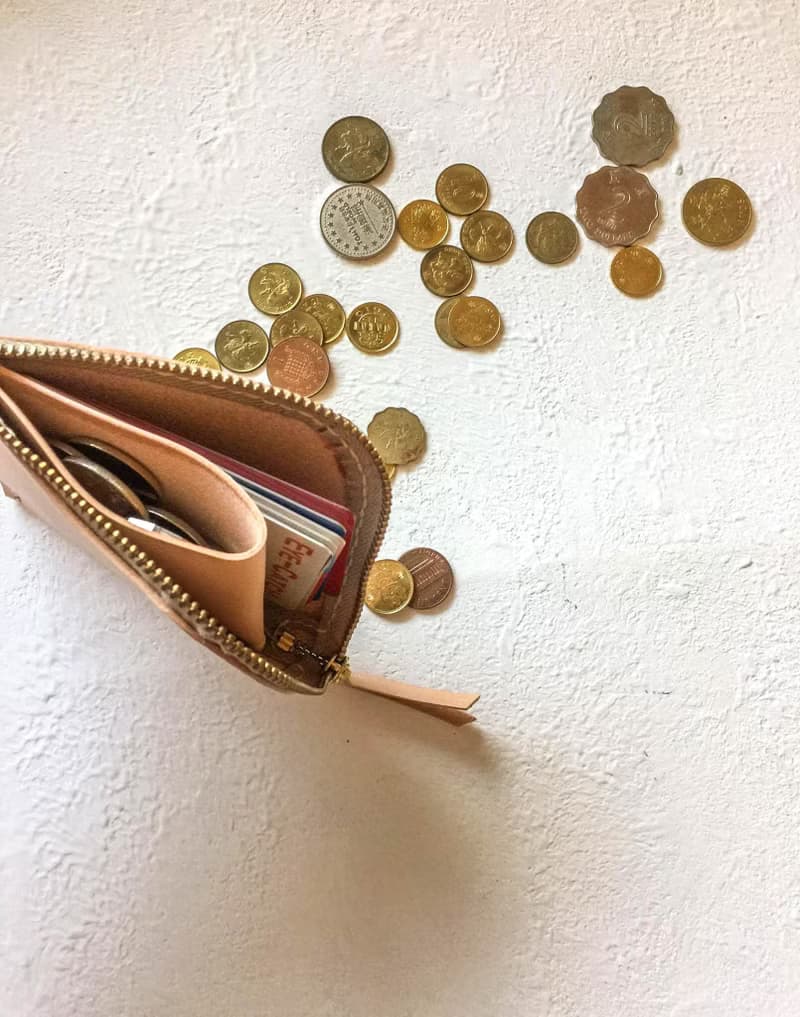 不撞包本色植鞣革全真皮L型拉鍊零錢包/短夾